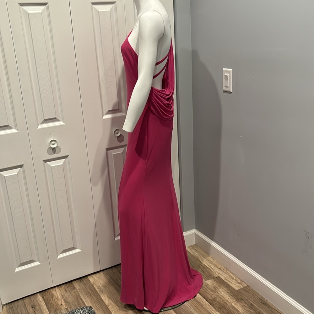 NWOT Ieena for Mac Duggal drape back gown - Picture 10 of 13